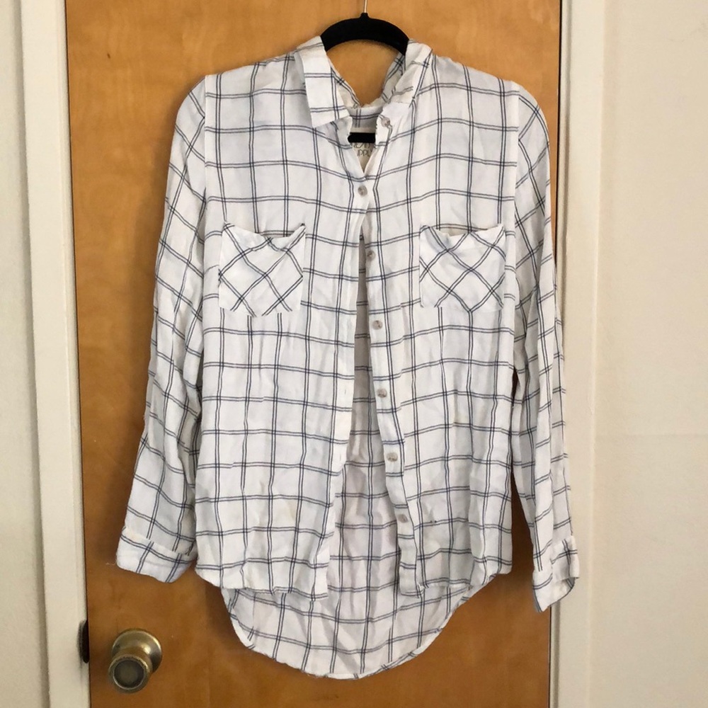 White and Blue Flannel